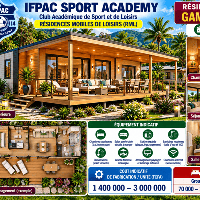 Brochure de residence mobile premium tropicale