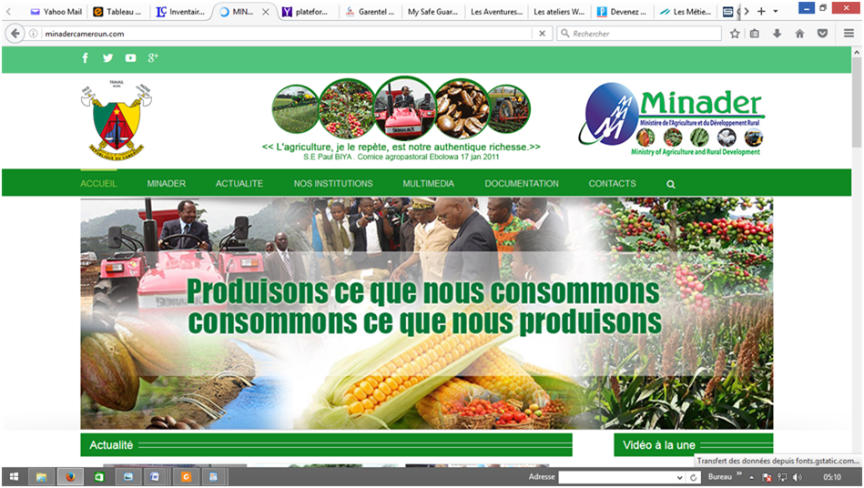 Ministère de l'Agriculture et du Développement Rural